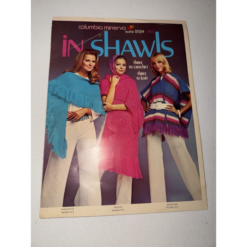 Vintage Lot Crochet or Knit Fashion Pattern Leaflets 1970s & 80s Men Women Kid